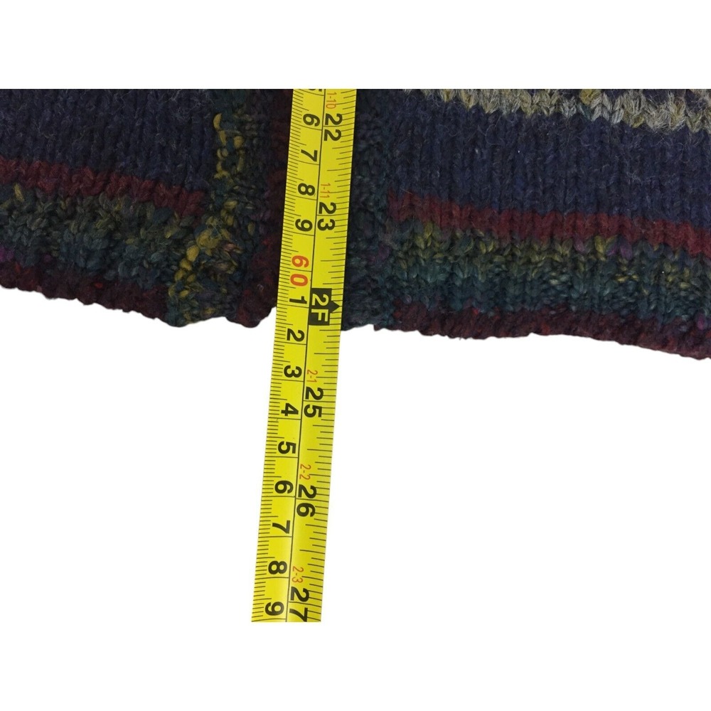 St. John Bay Full Zip Vest Sweater Mens XL Multicolor Stripe Knit Sleeveless Vtg - Picture 6 of 7